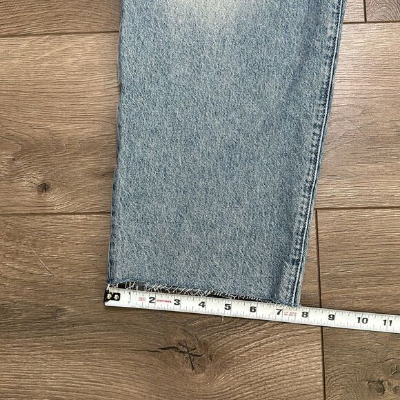 Abercrombie & Fitch‎ High Rise Cropped Mom Jeans Paper Bag Waist Size 31 - Picture 10 of 12